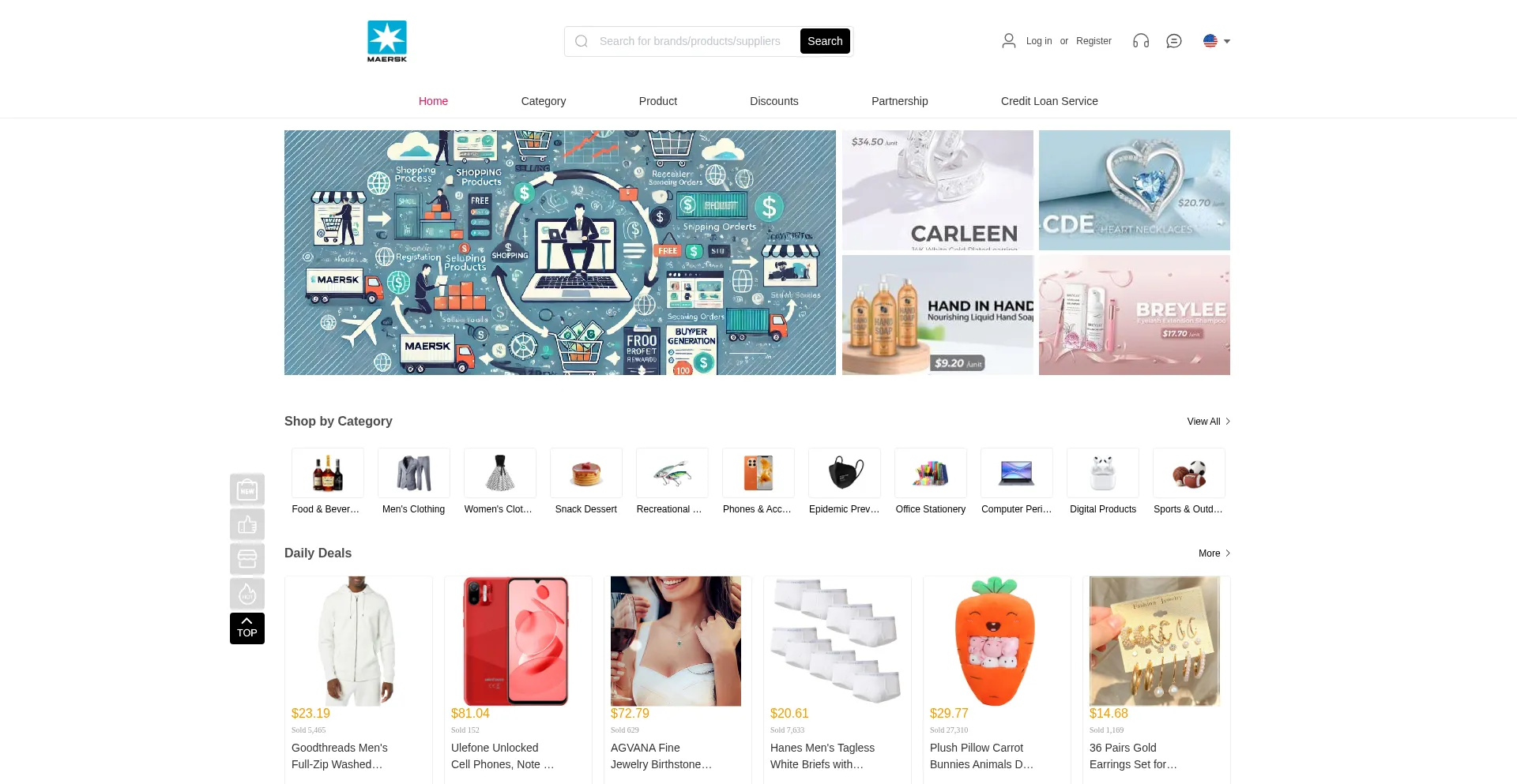Website screenshot of Wholesalemall.club