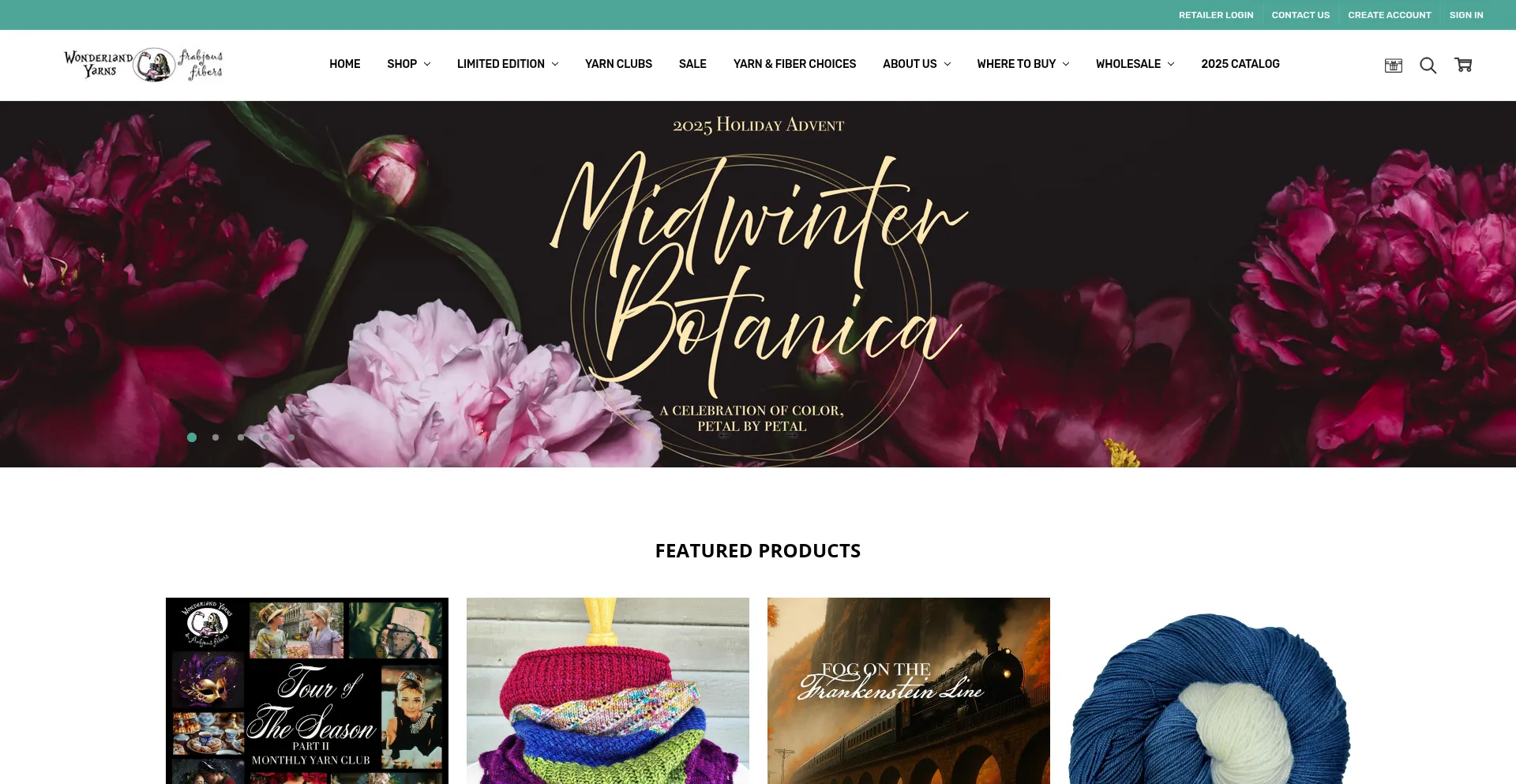 Website screenshot of Wholesaleyarn.com