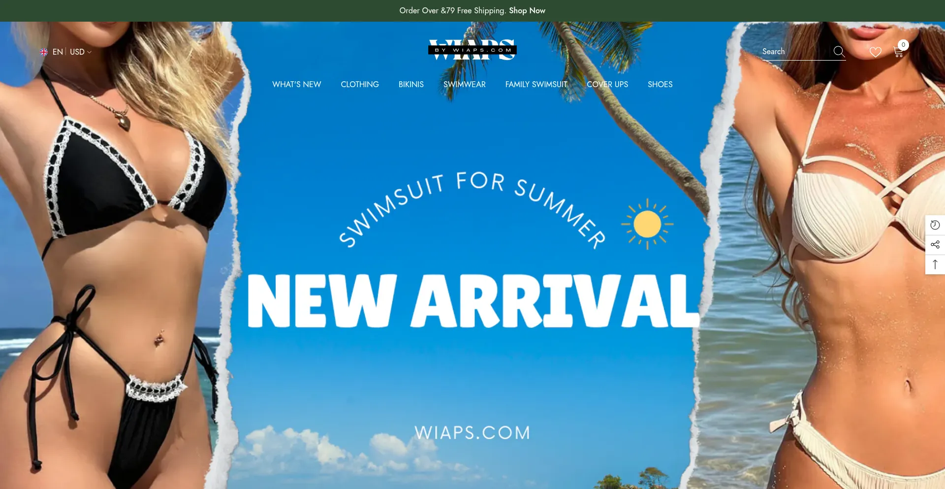 Website screenshot of Wiaps.com