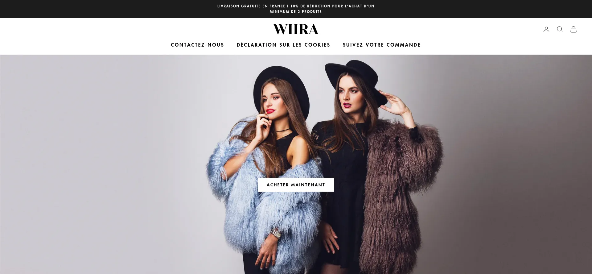 Website screenshot of Wiira.com