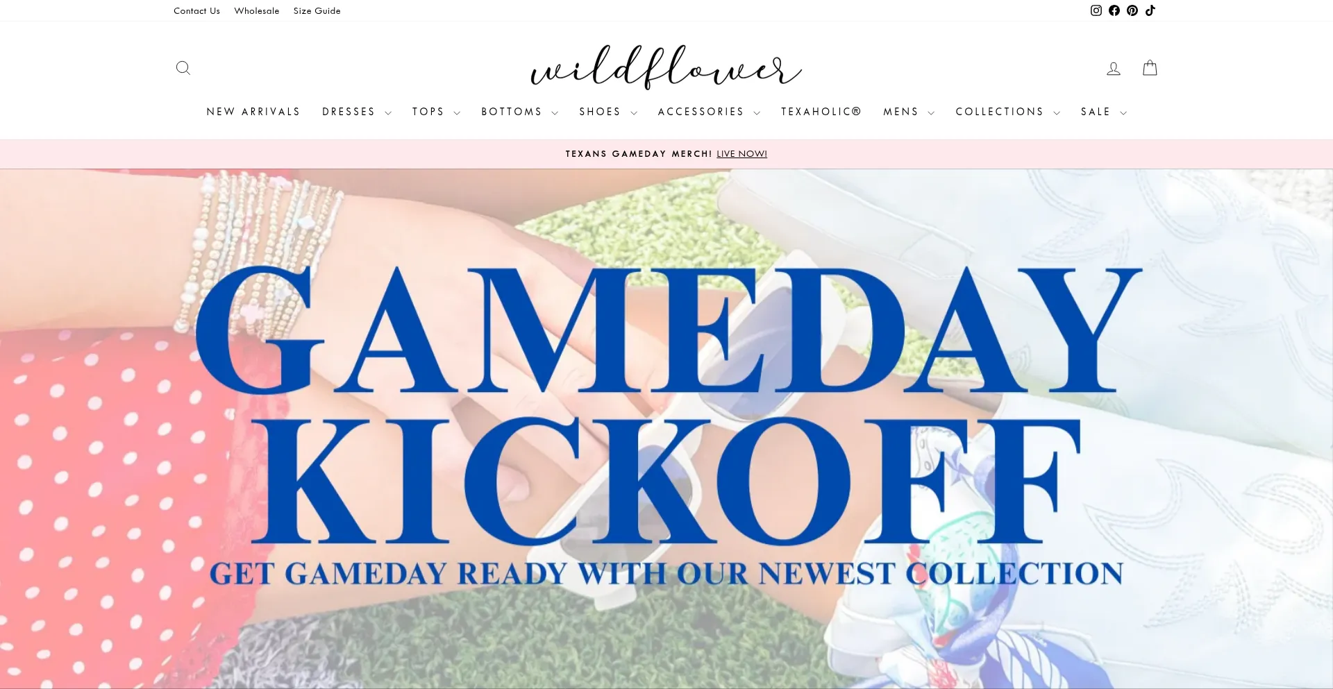 Website screenshot of Wildflowerwimberley.com