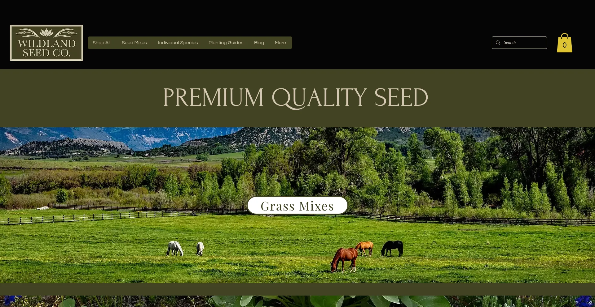 Website screenshot of Wildlandseedco.com