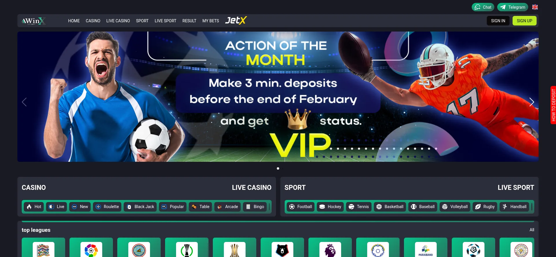 Website screenshot of Win-x.bet