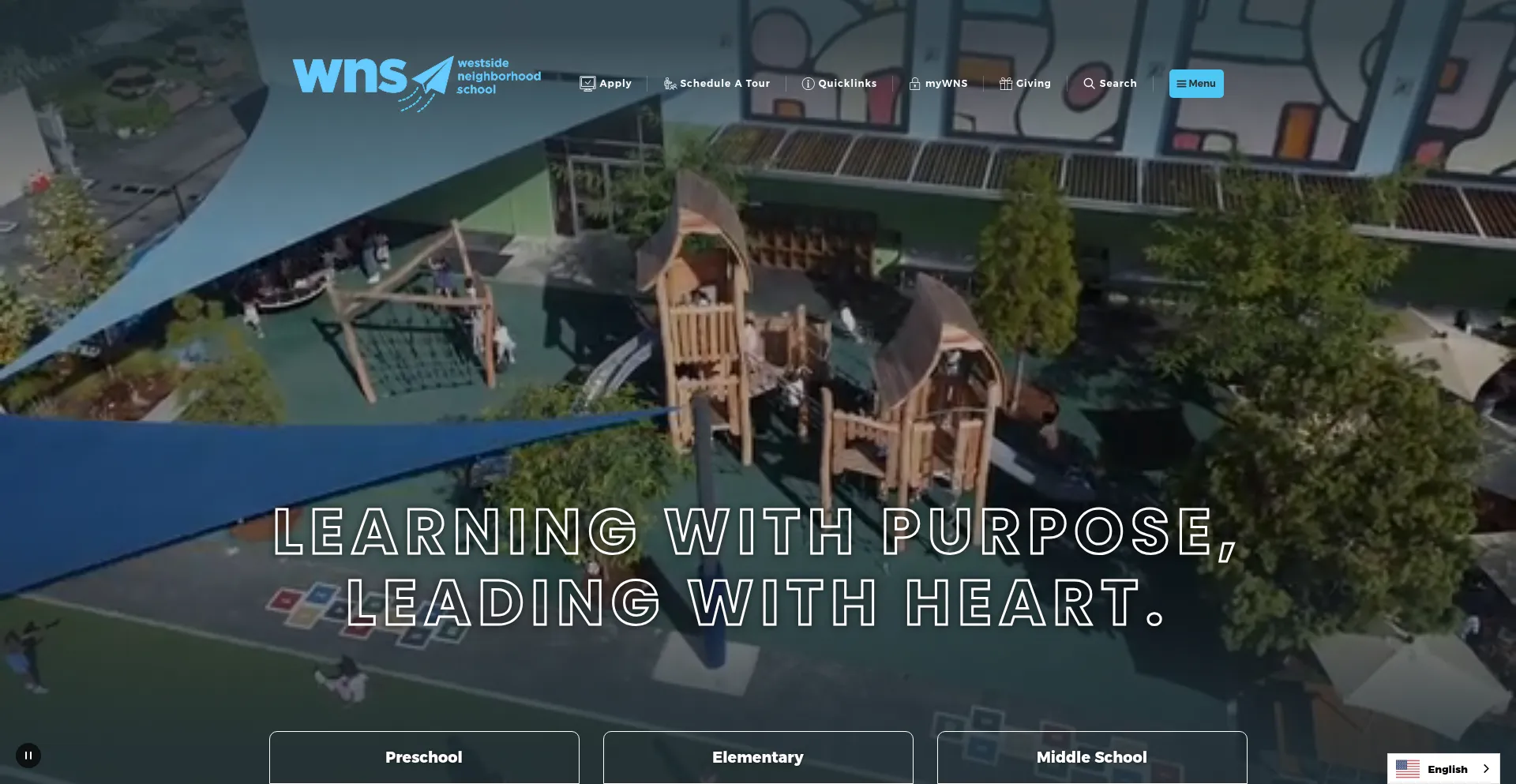 Website screenshot of Wns-la.org