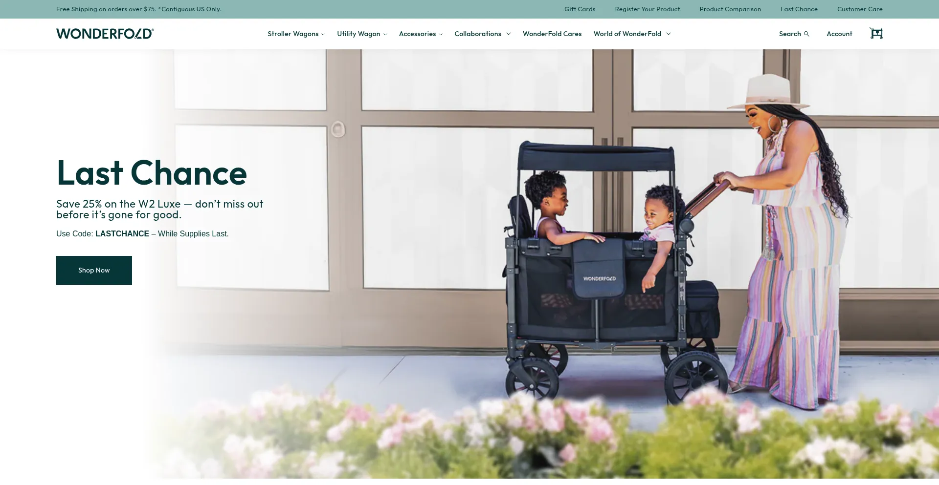 Website screenshot of Wonderfold.com