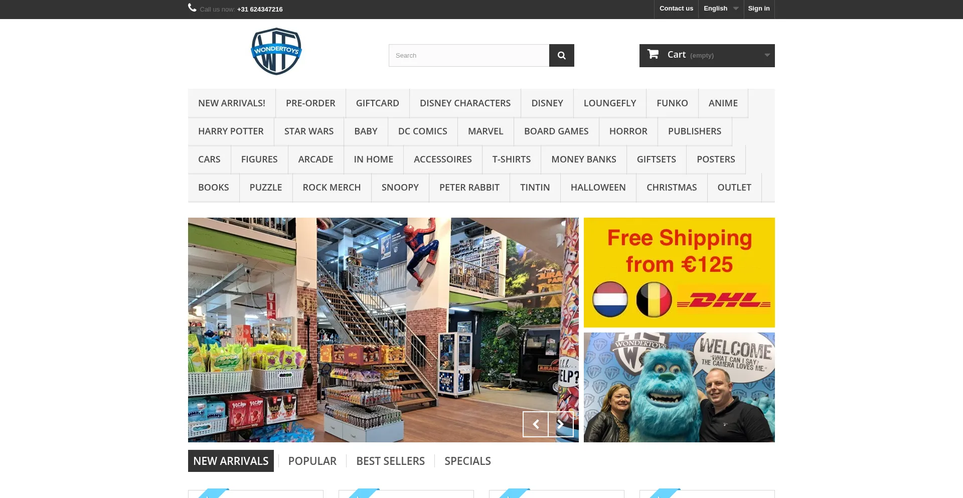Website screenshot of Wondertoys.nl