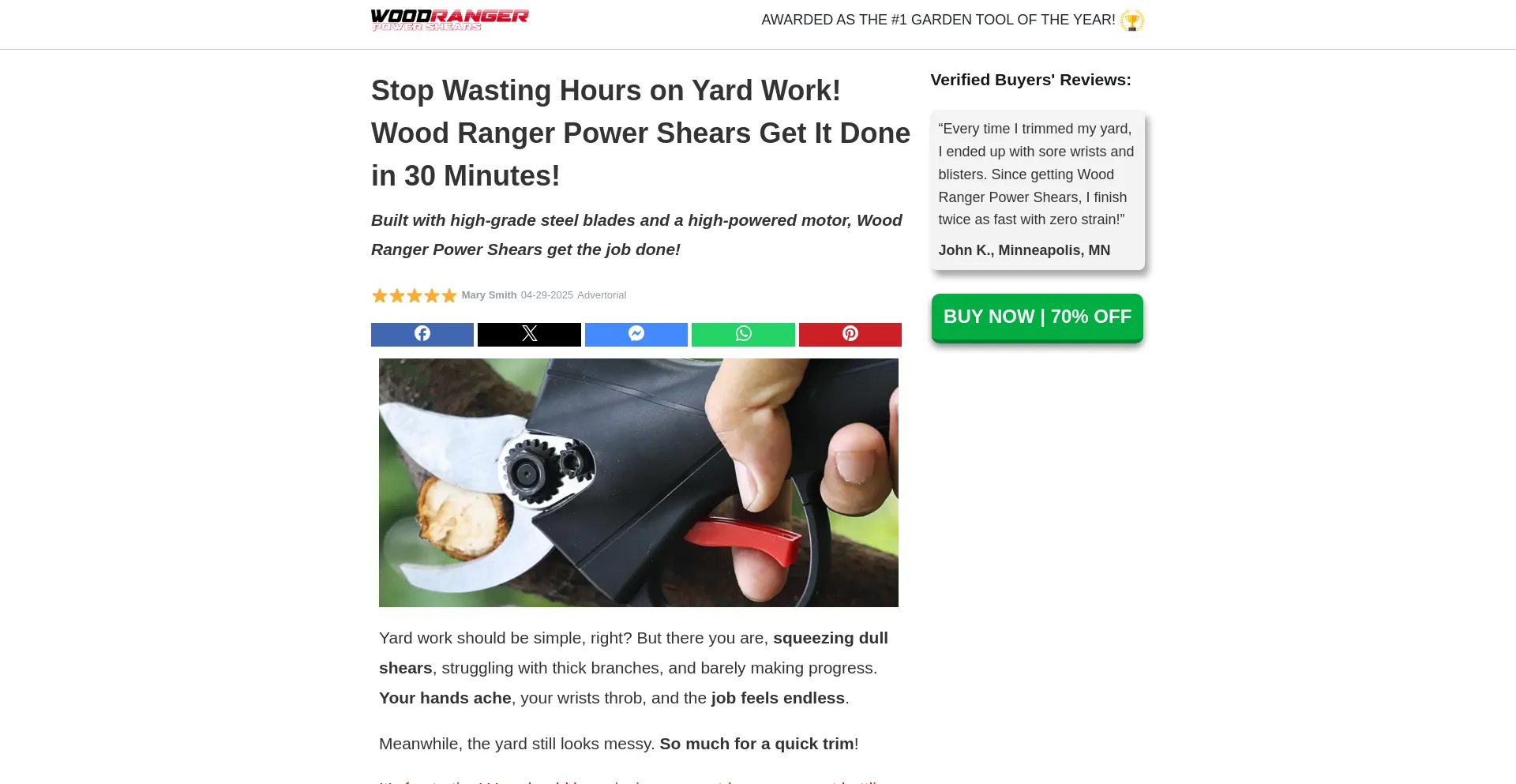 Woodrangerpowershears.com