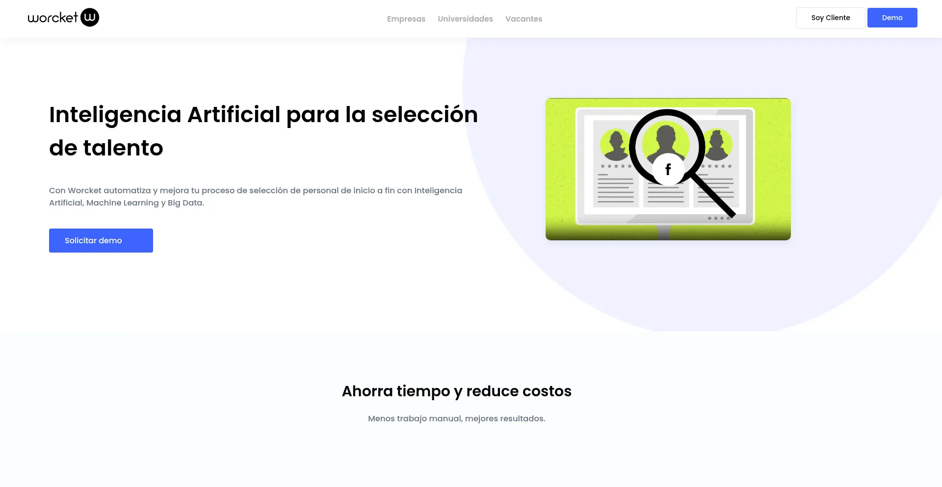 Website screenshot of Worcket.com