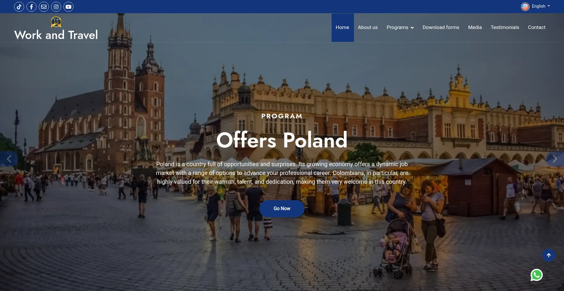 Website screenshot of Workandtravelaupair.org