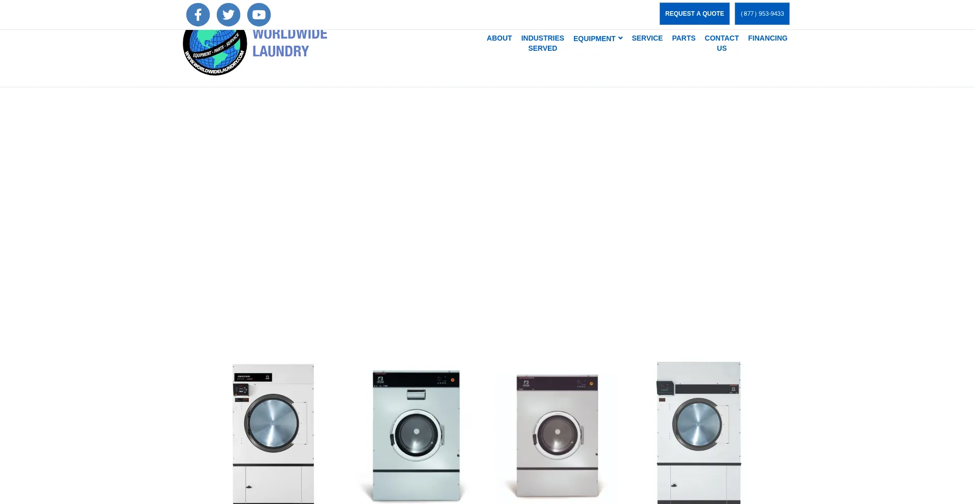 Website screenshot of Worldwidelaundry.com