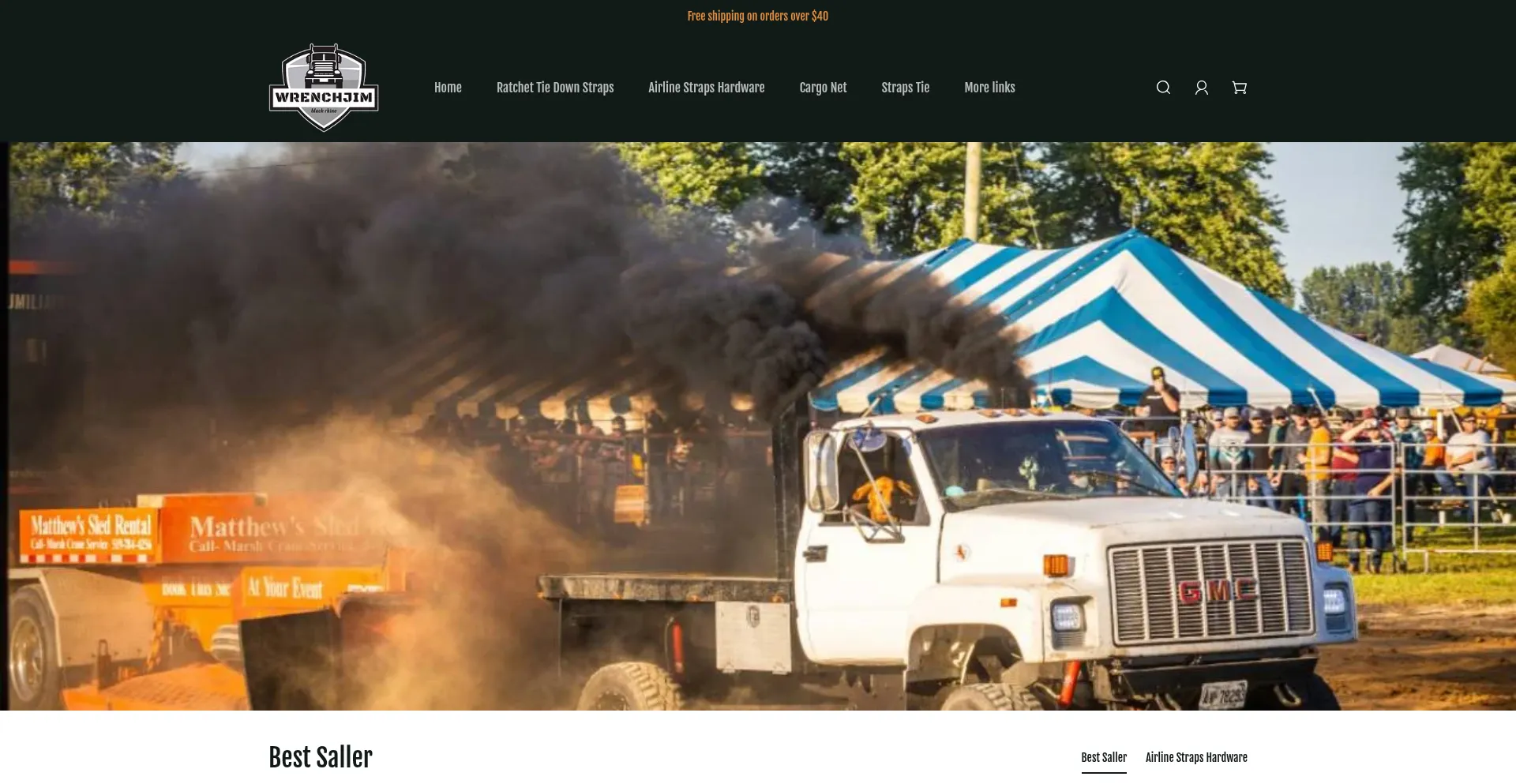 Website screenshot of Wrenchjim.com