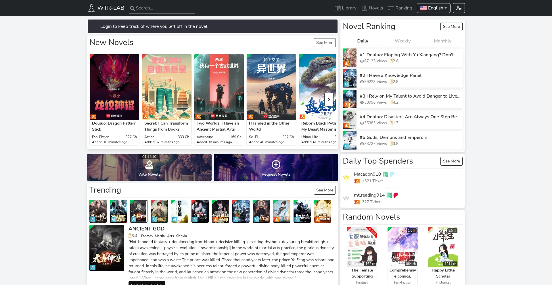 Website screenshot of Wtr-lab.com