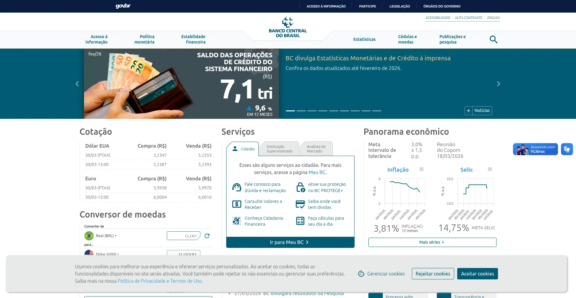 Www3.bcb.gov.br : site gouvernemental officiel (Confiance 90/100)