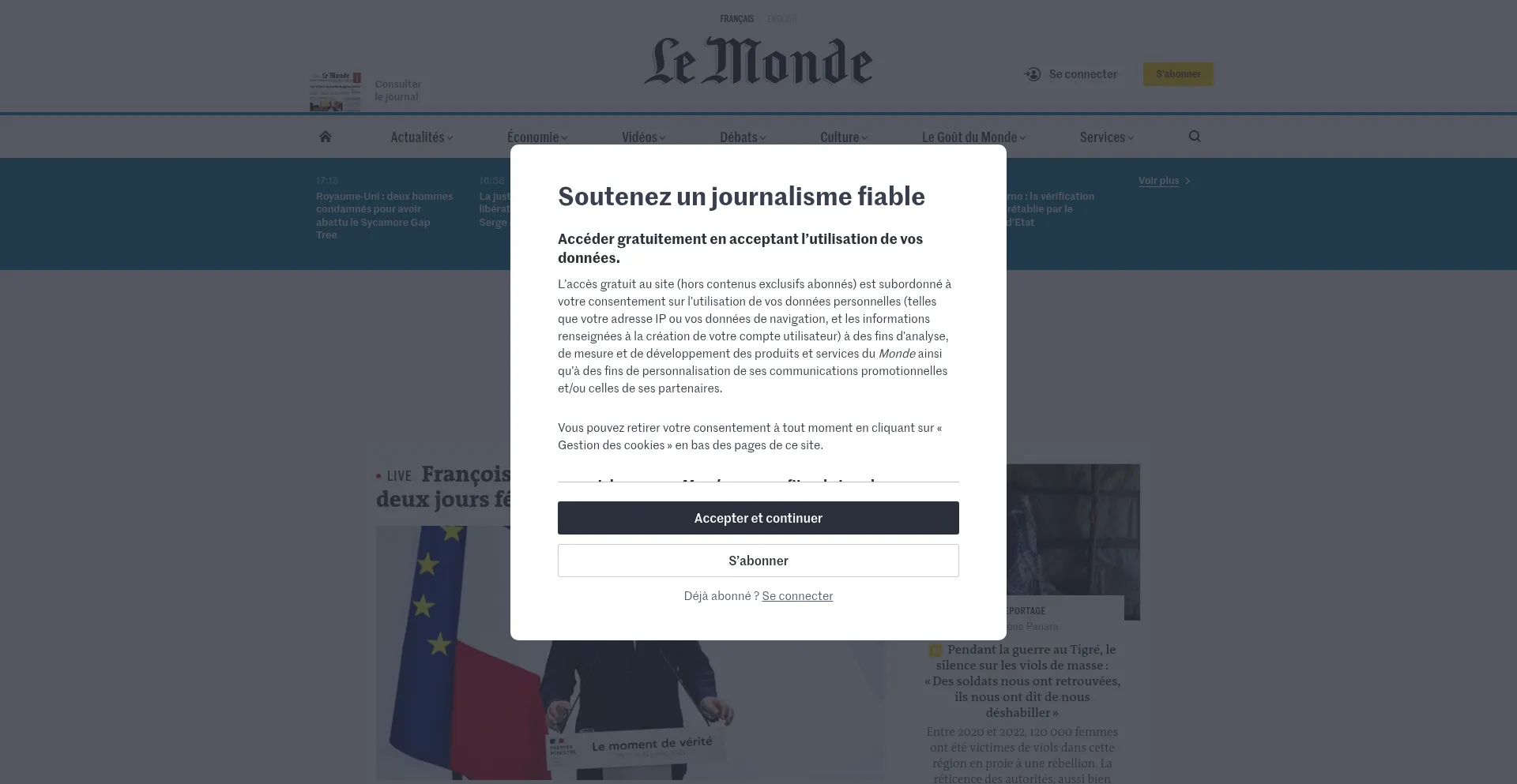 Website screenshot of Www-particuliers-mondiai.com