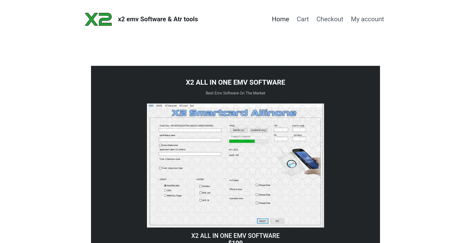 Website screenshot of X2emv.top