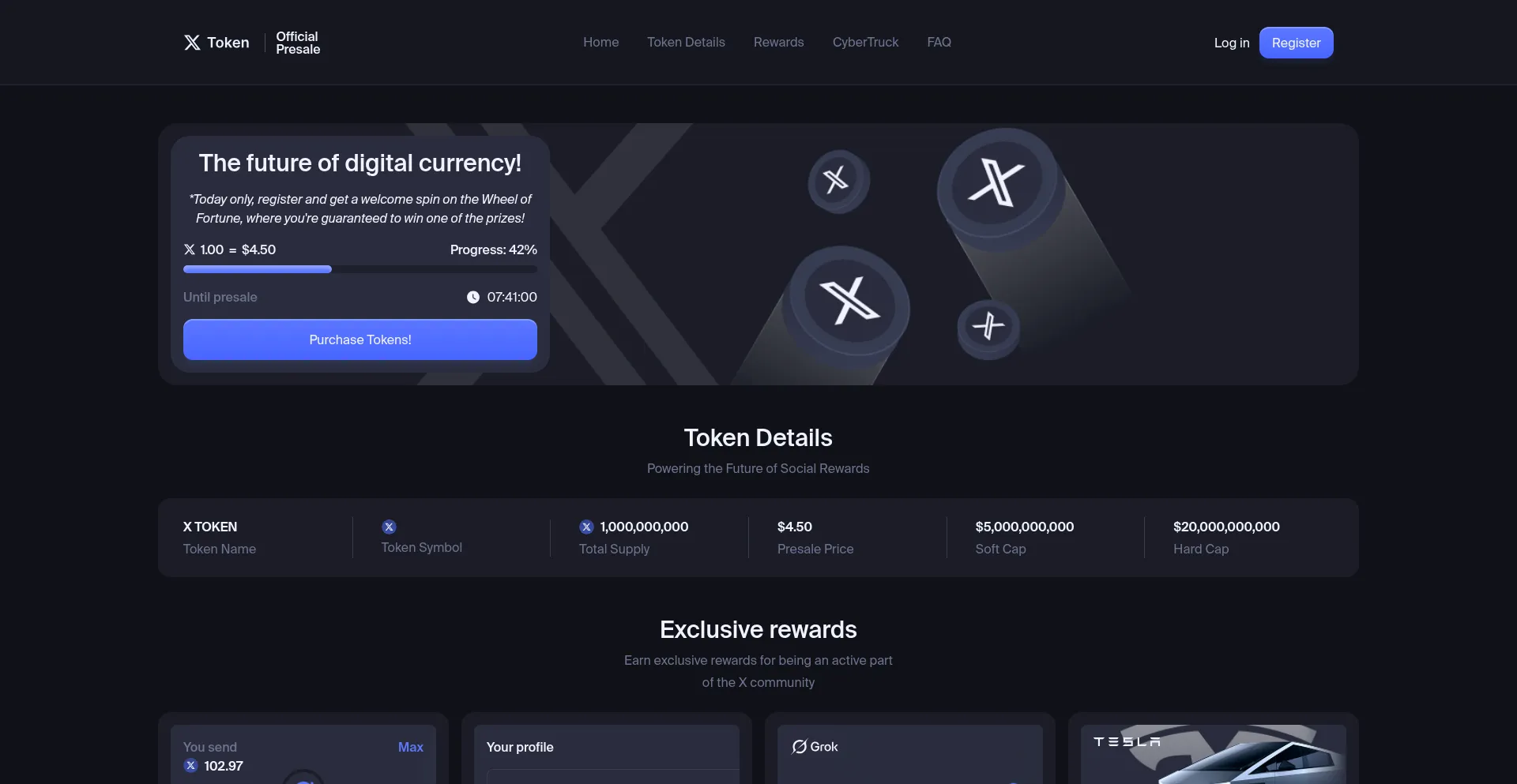 Website screenshot of X-sale.space