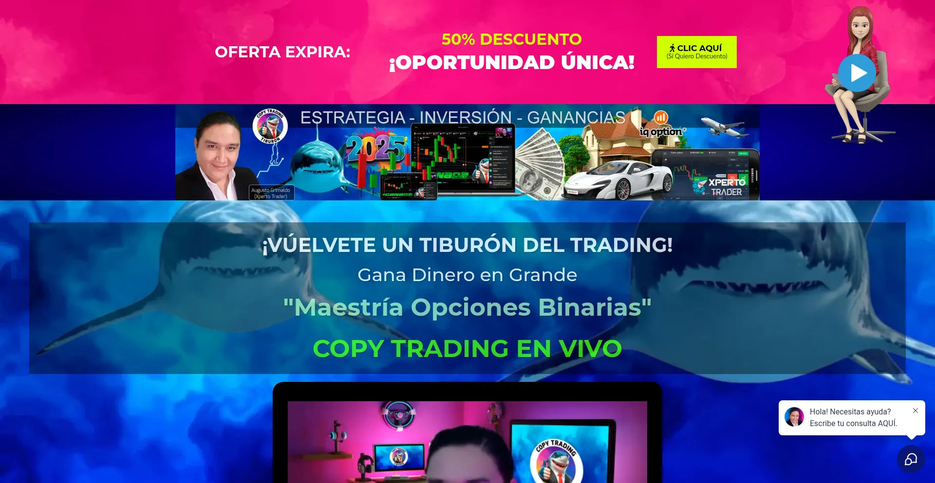 Website screenshot of Xpertotrader.com