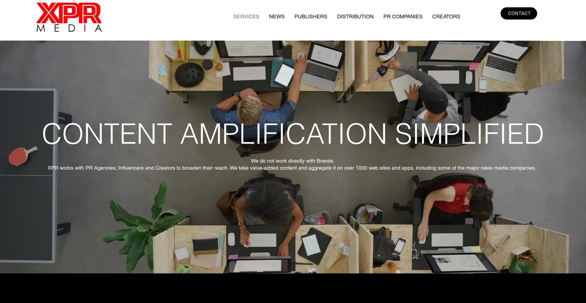 Website screenshot of Xpr.media