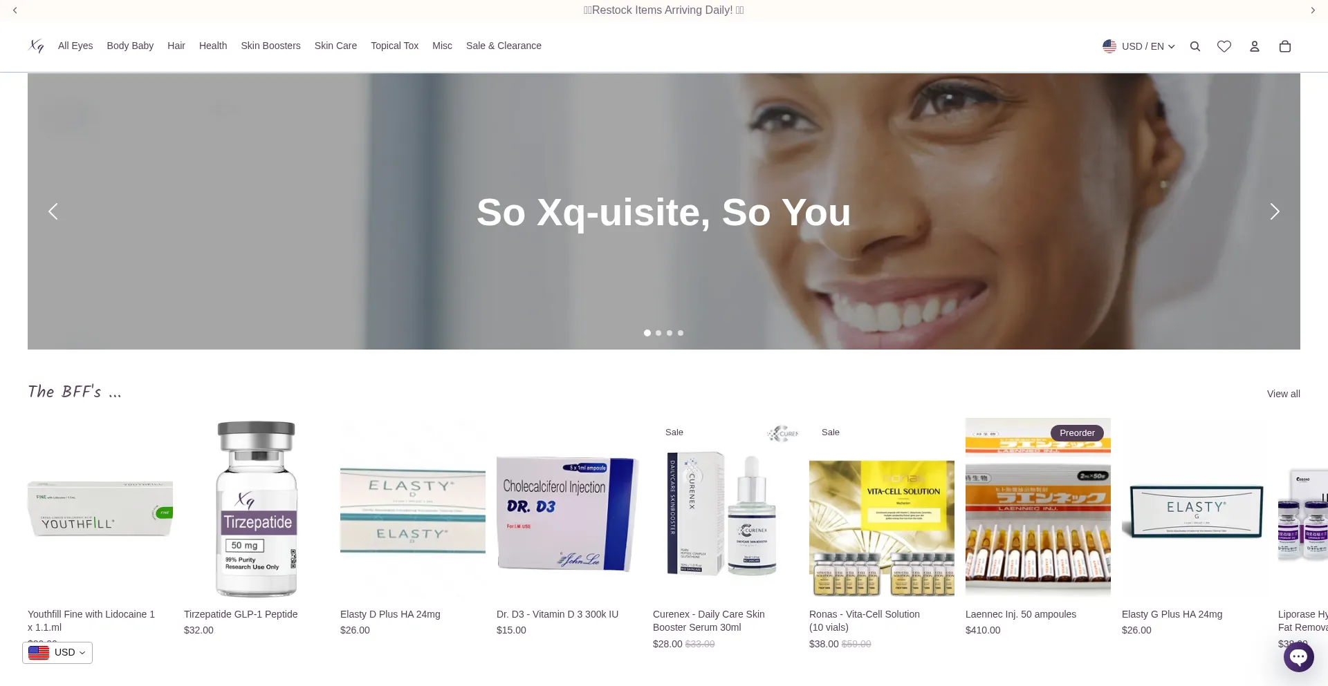 Website screenshot of Xq-vip.com
