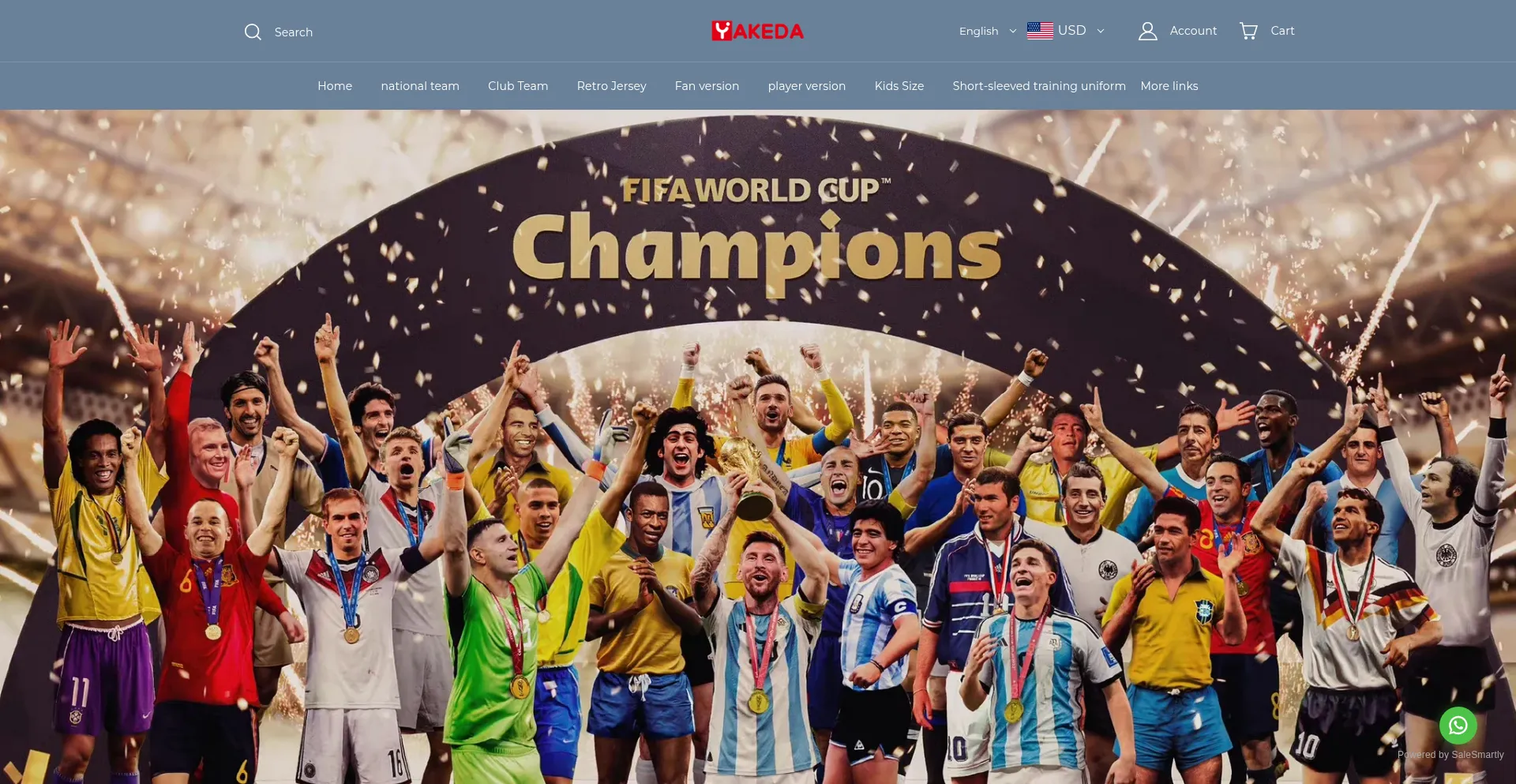Website screenshot of Yakeda.shop