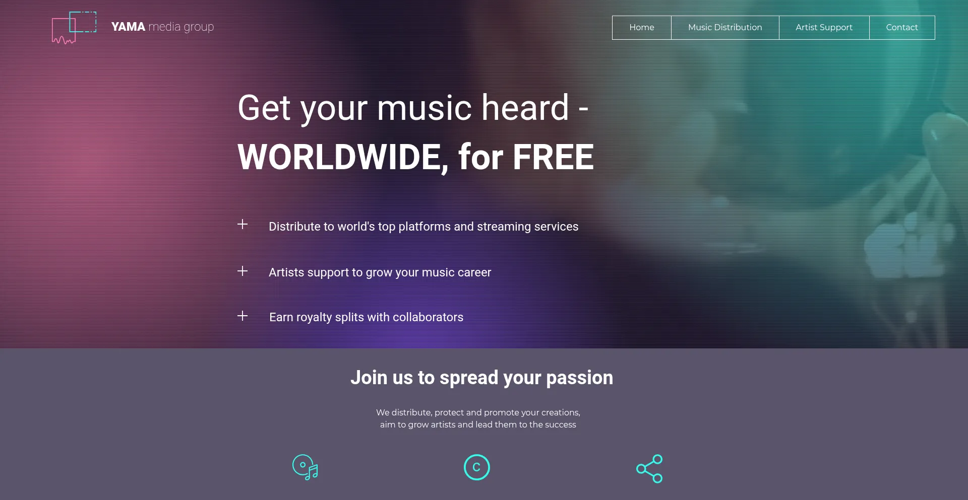 Website screenshot of Yama-media.com