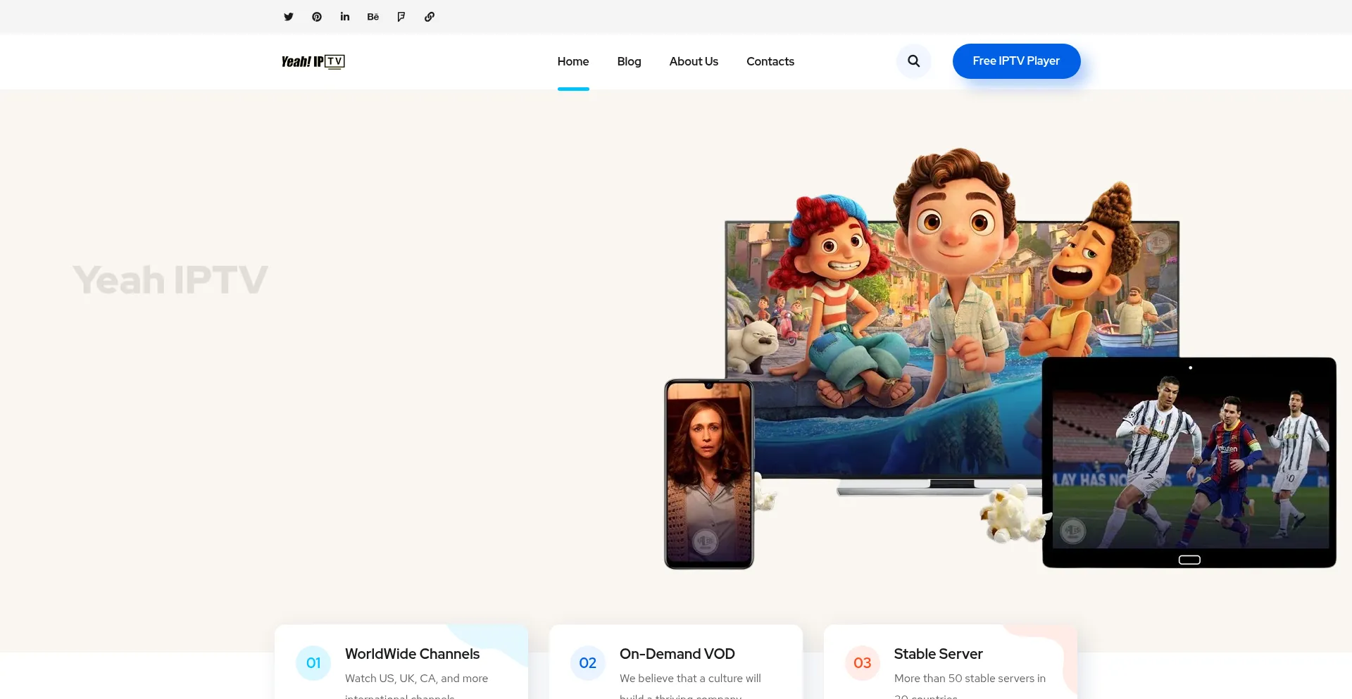 Website screenshot of Yeah-iptv.info