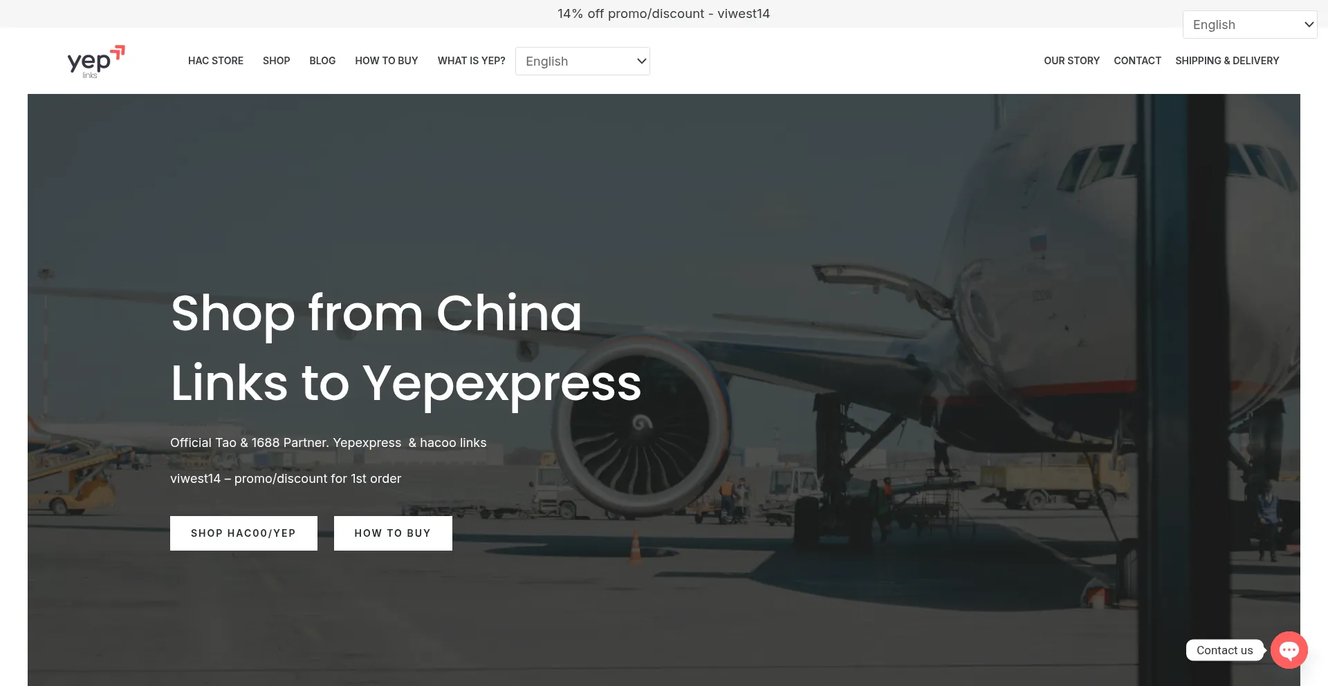 Website screenshot of Yepplinks.com