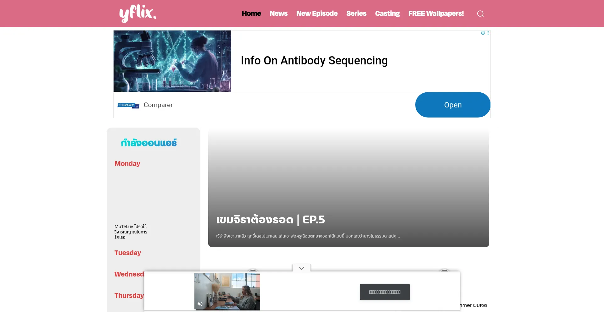 Website screenshot of Yflix.me