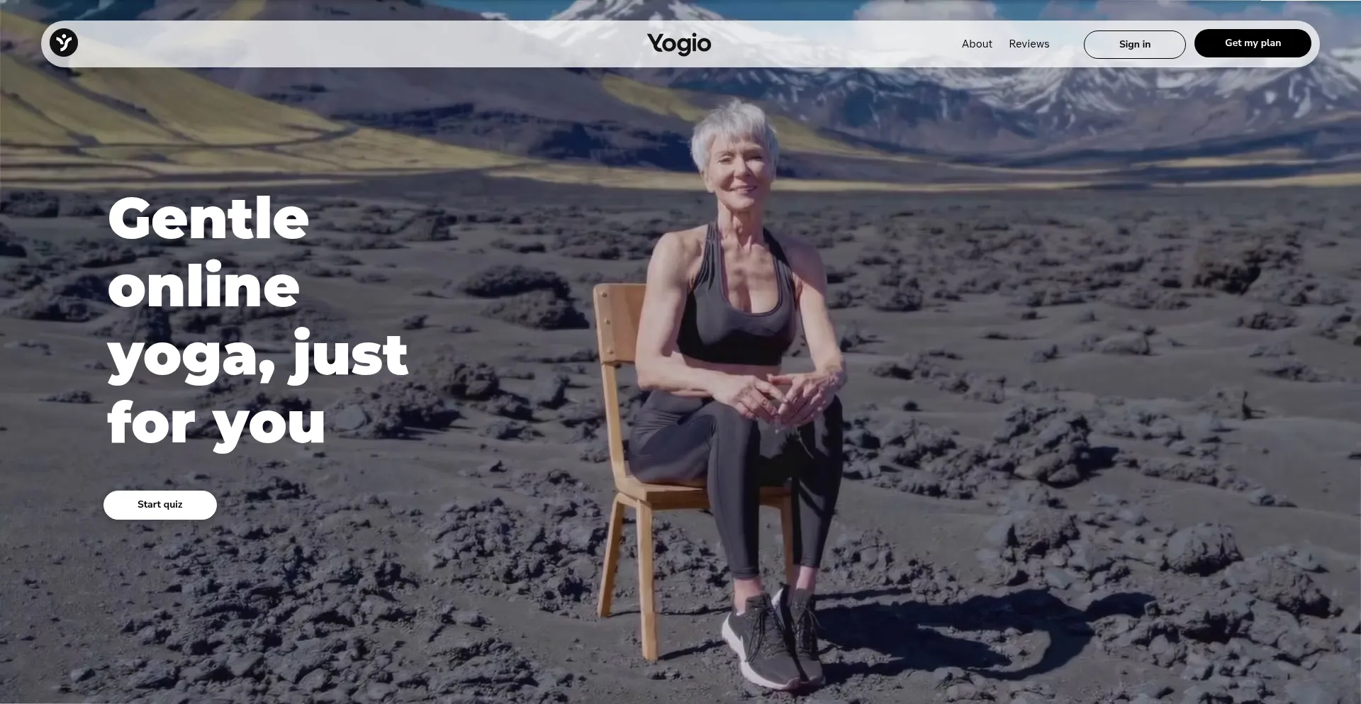 Website screenshot of Yogio.net