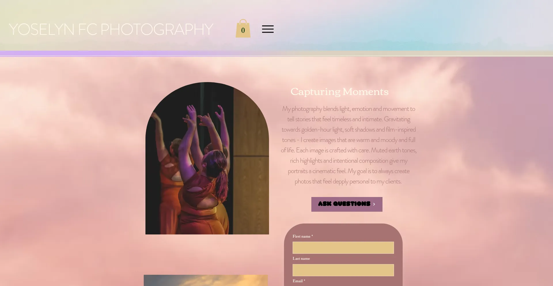 Website screenshot of Yoselynfcphoto.com
