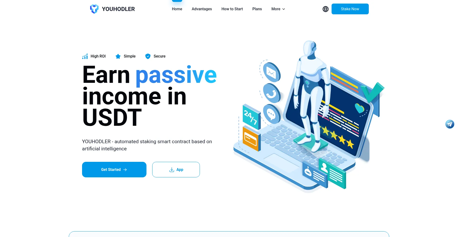 Website screenshot of Youhodler.vip