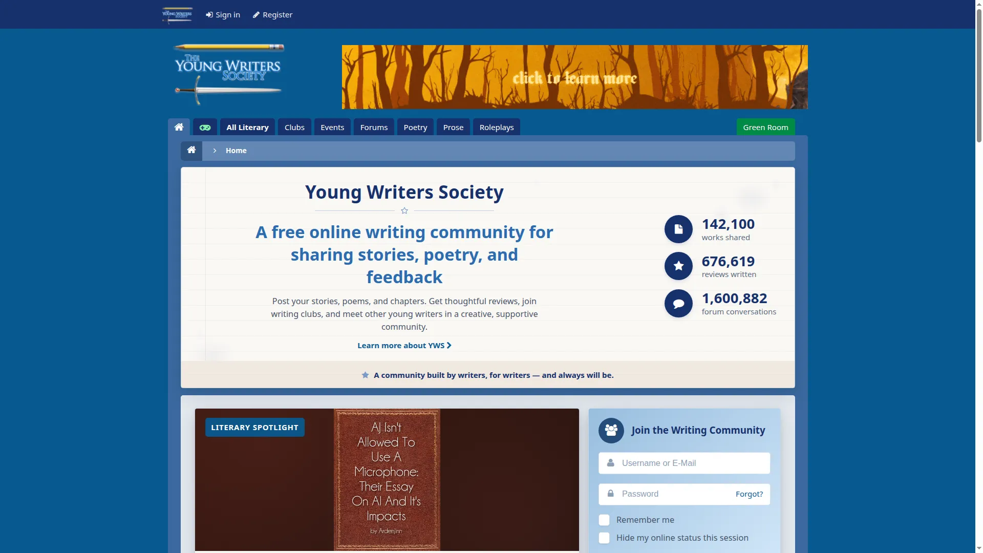 Youngwriterssociety.com