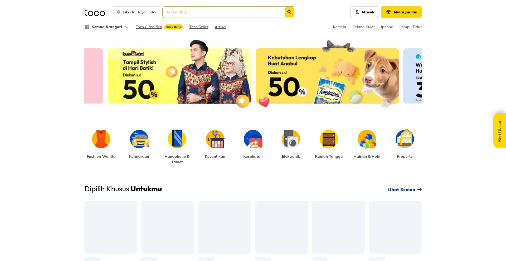 Your-brand-store.toco.id Screenshot