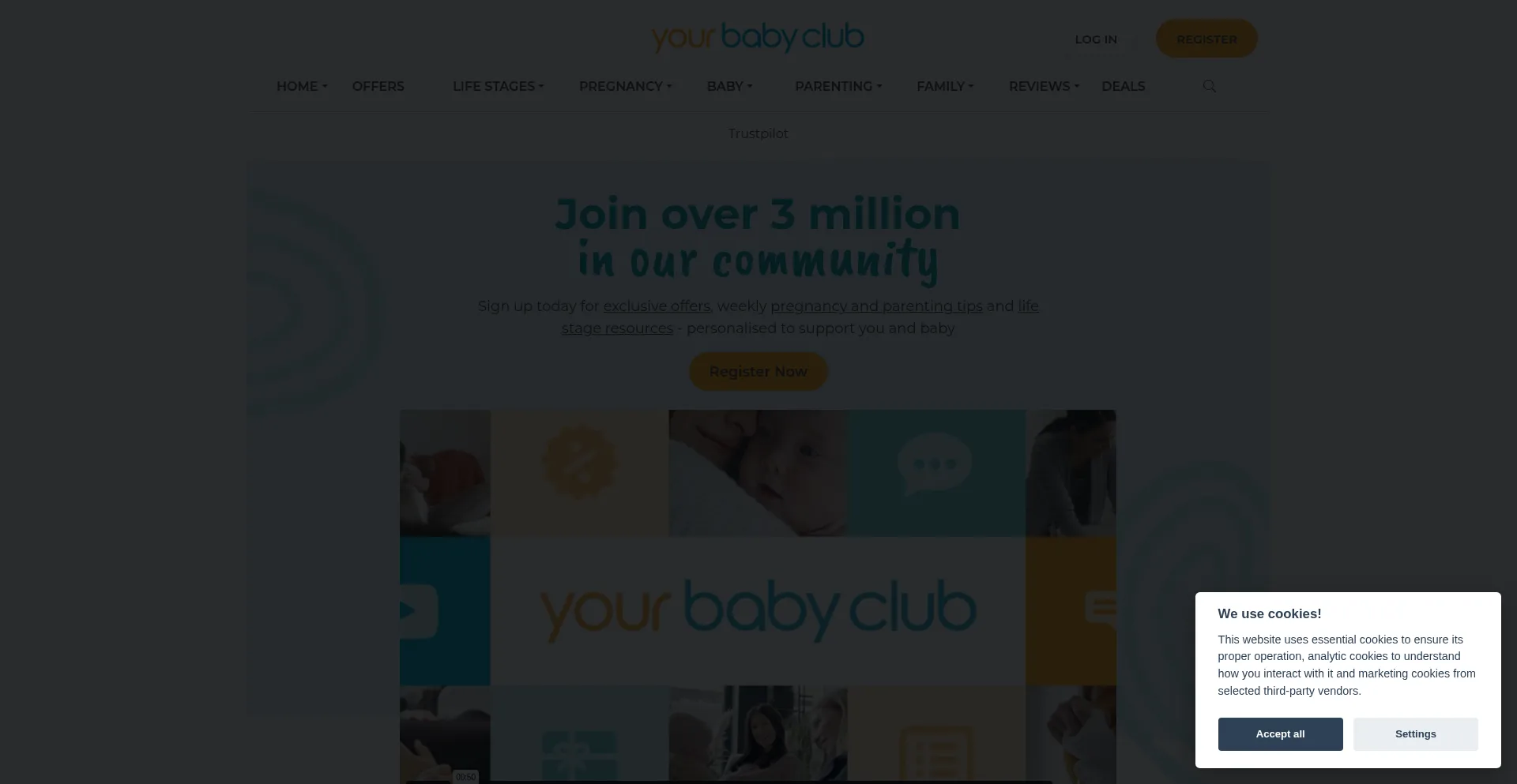 Yourbabyclub.co.uk Screenshot