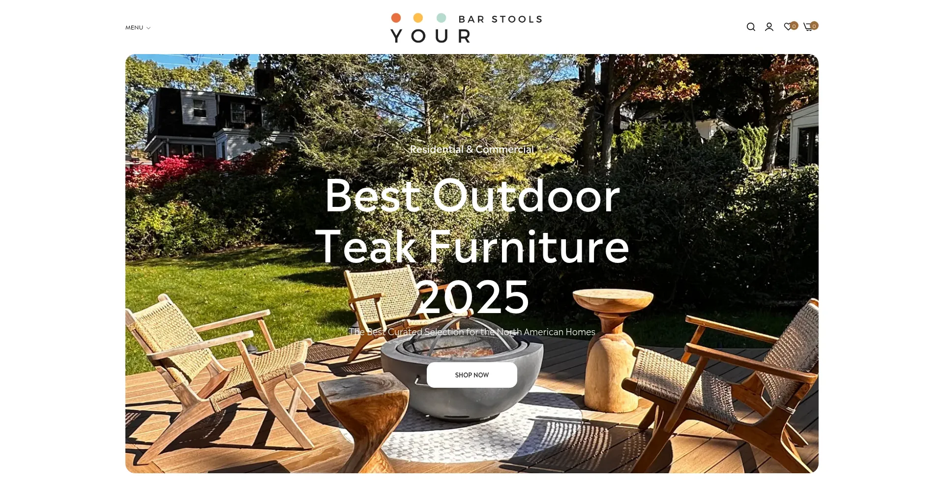 Website screenshot of Yourbarstools.ca