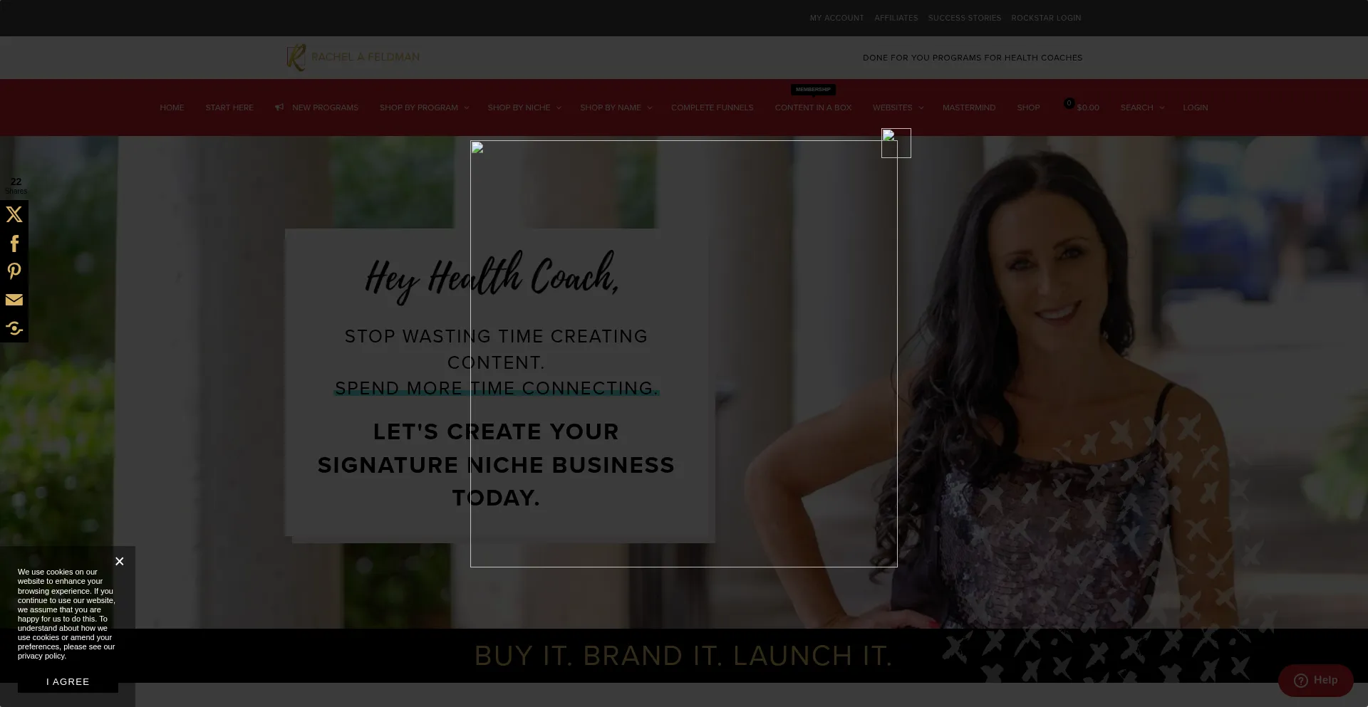 Website screenshot of Yourhealthcoachbiz.com