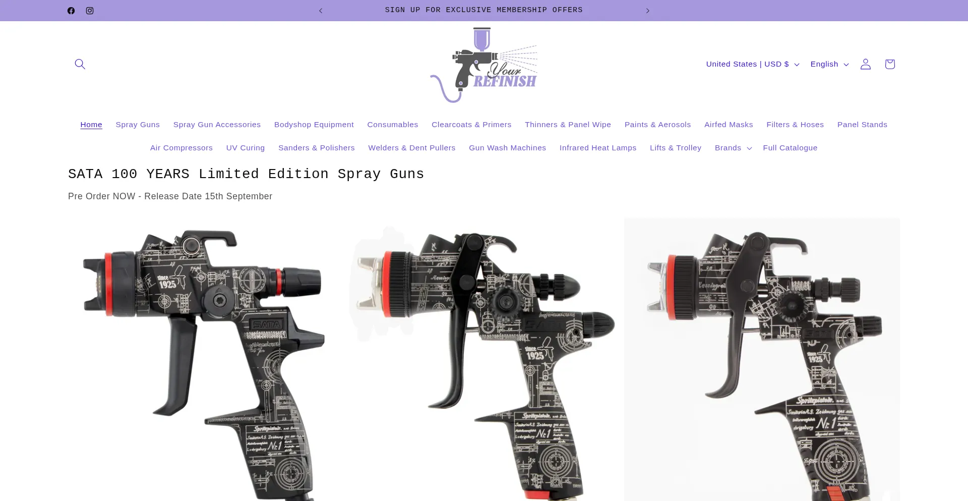 Website screenshot of Yourrefinish.com