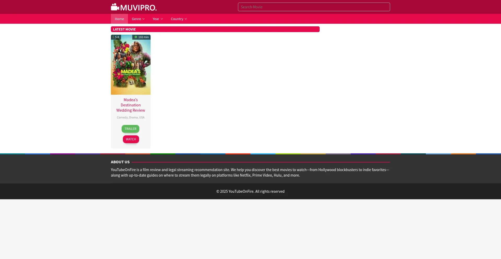 Website screenshot of Youtubeonfire.online