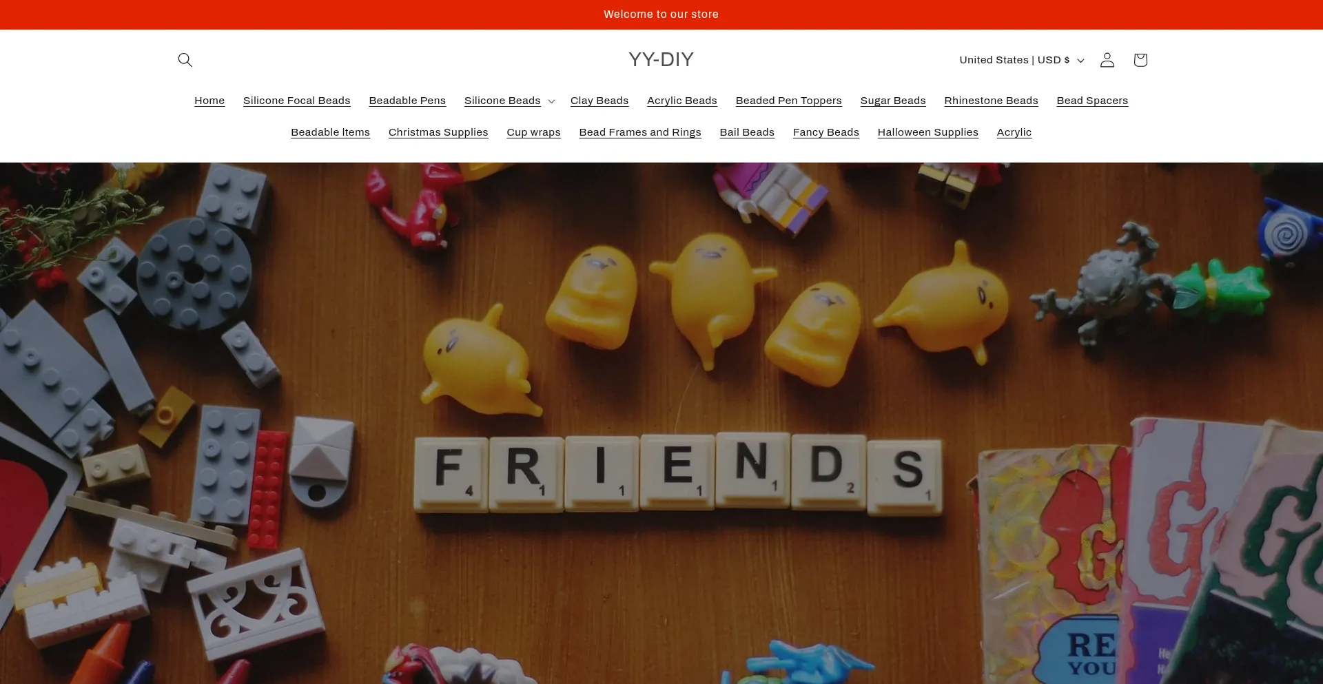 Website screenshot of Yy-diy.myshopify.com