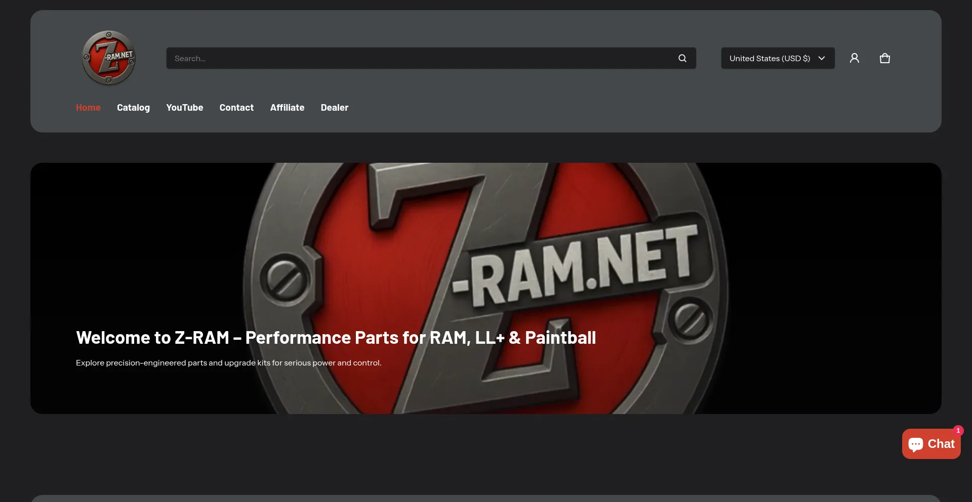 Website screenshot of Z-ram.net