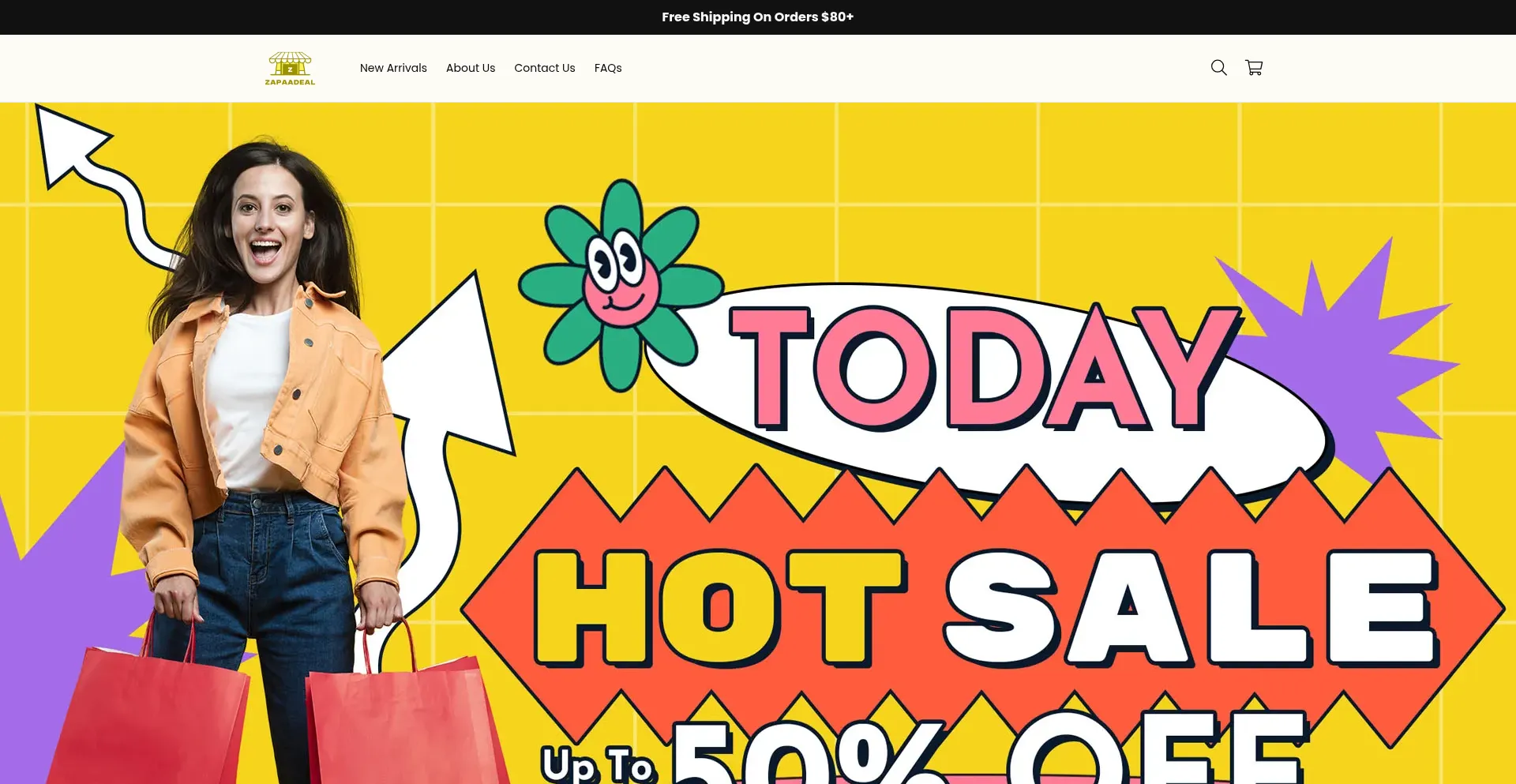 Website screenshot of Zapaadeal.com