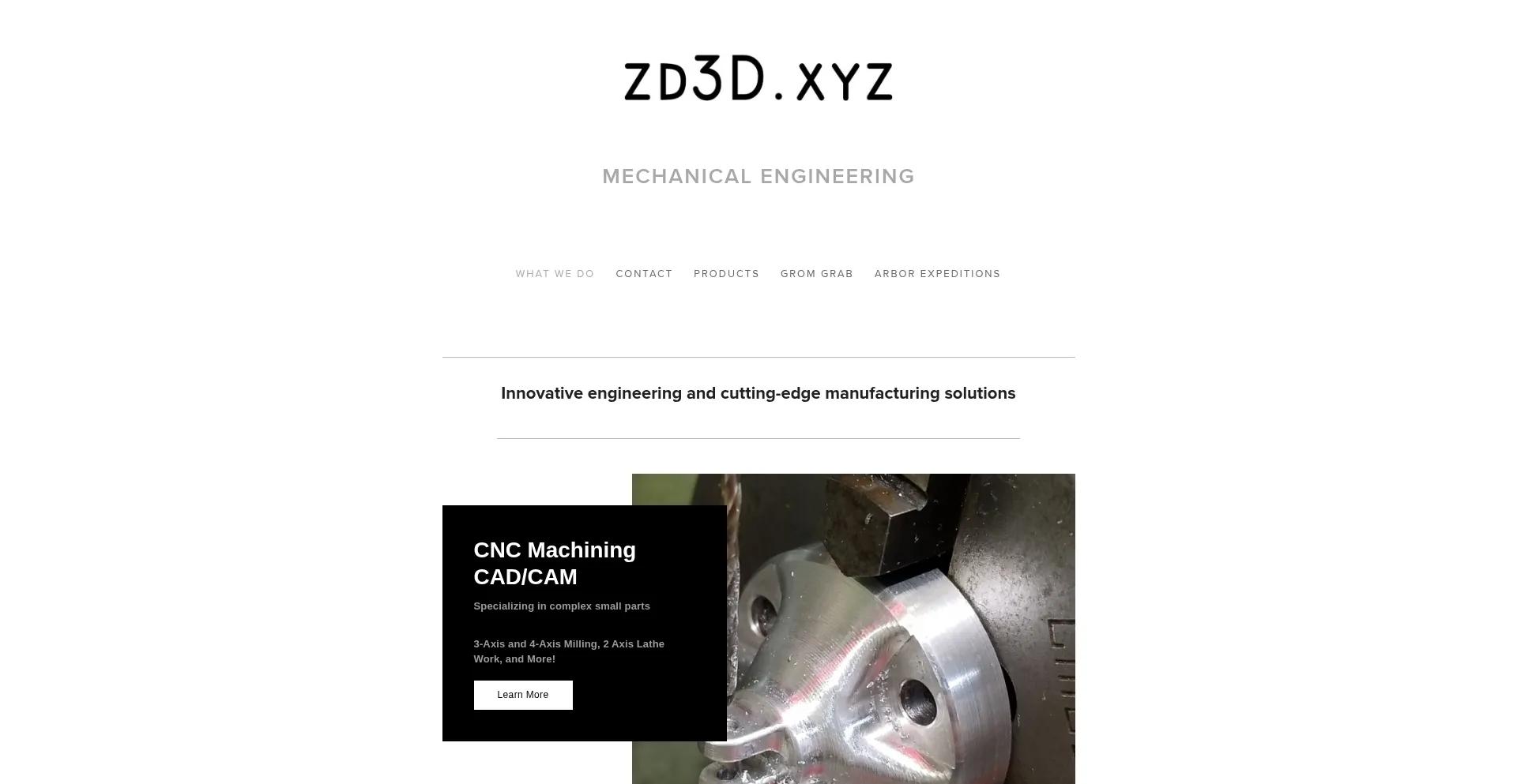Website screenshot of Zd3d.xyz