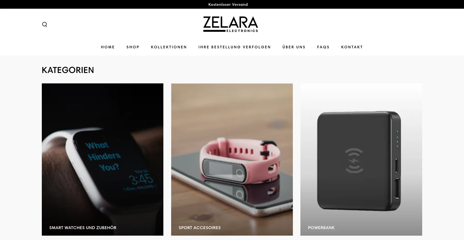 Website screenshot of Zelara.de