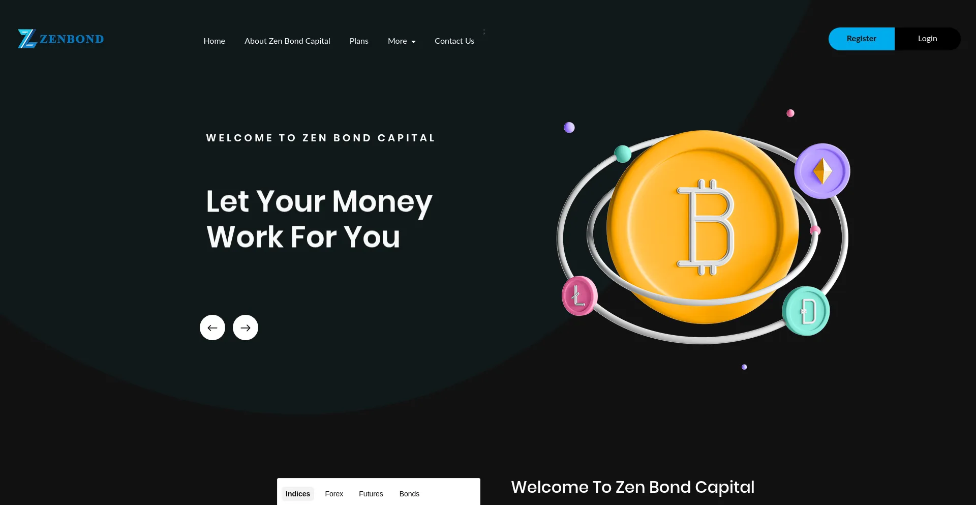 Website screenshot of Zenbondcapital.online