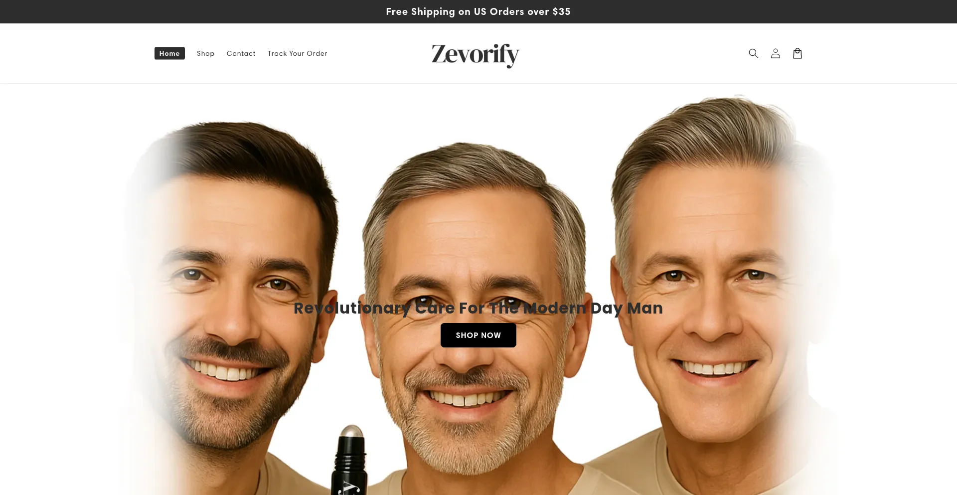 Website screenshot of Zevorify.com