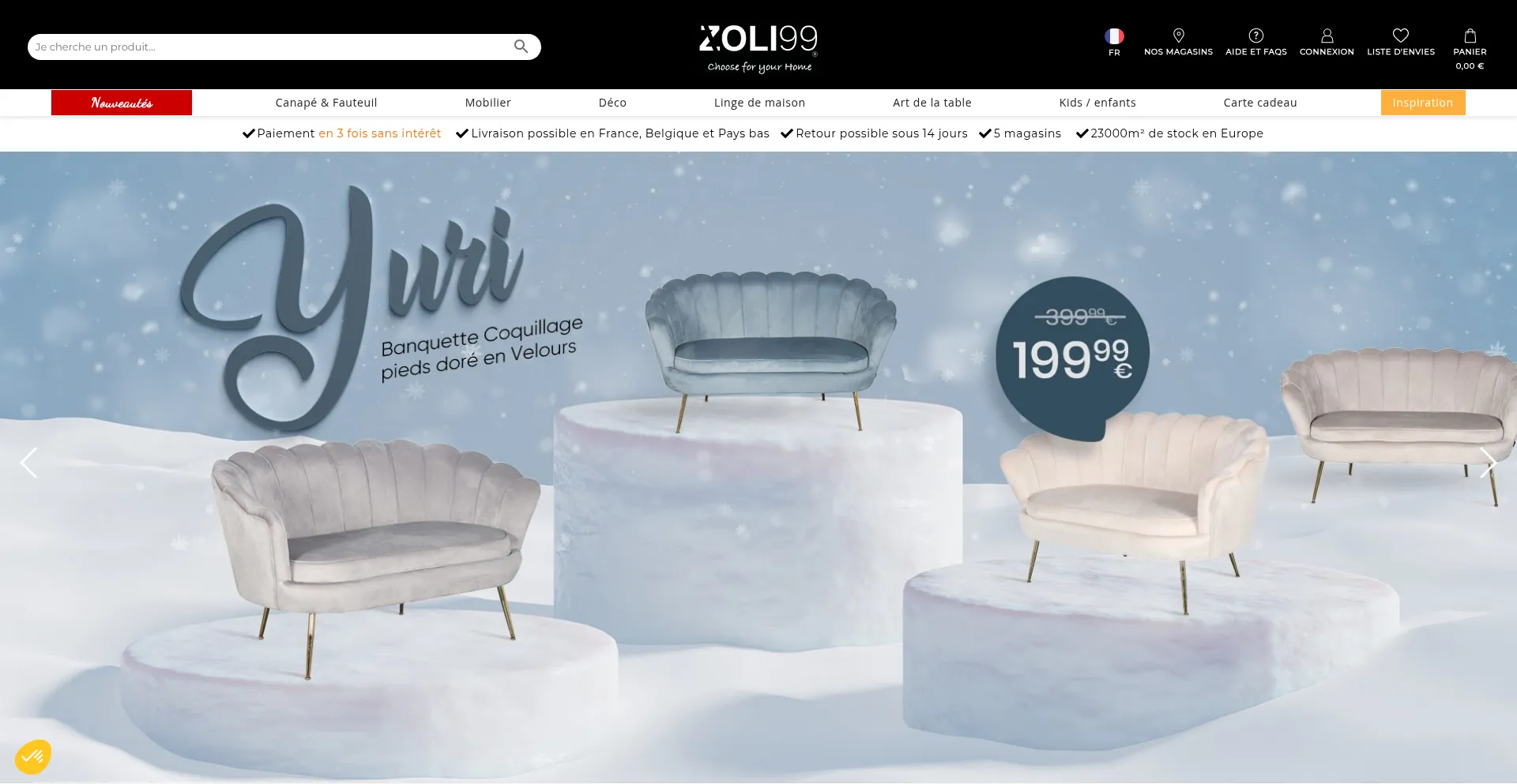 Website screenshot of Zoli99.com