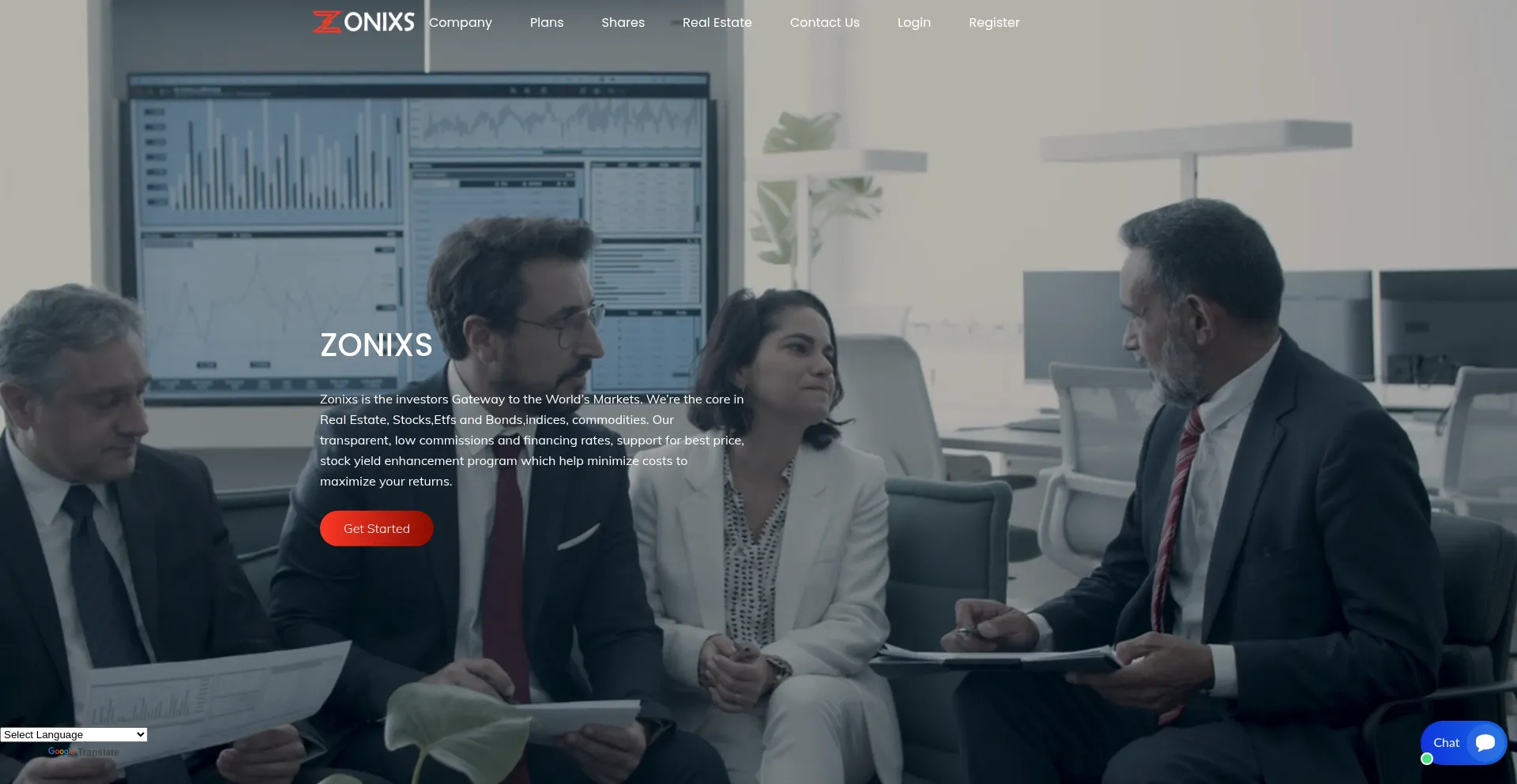 Website screenshot of Zonix.cc