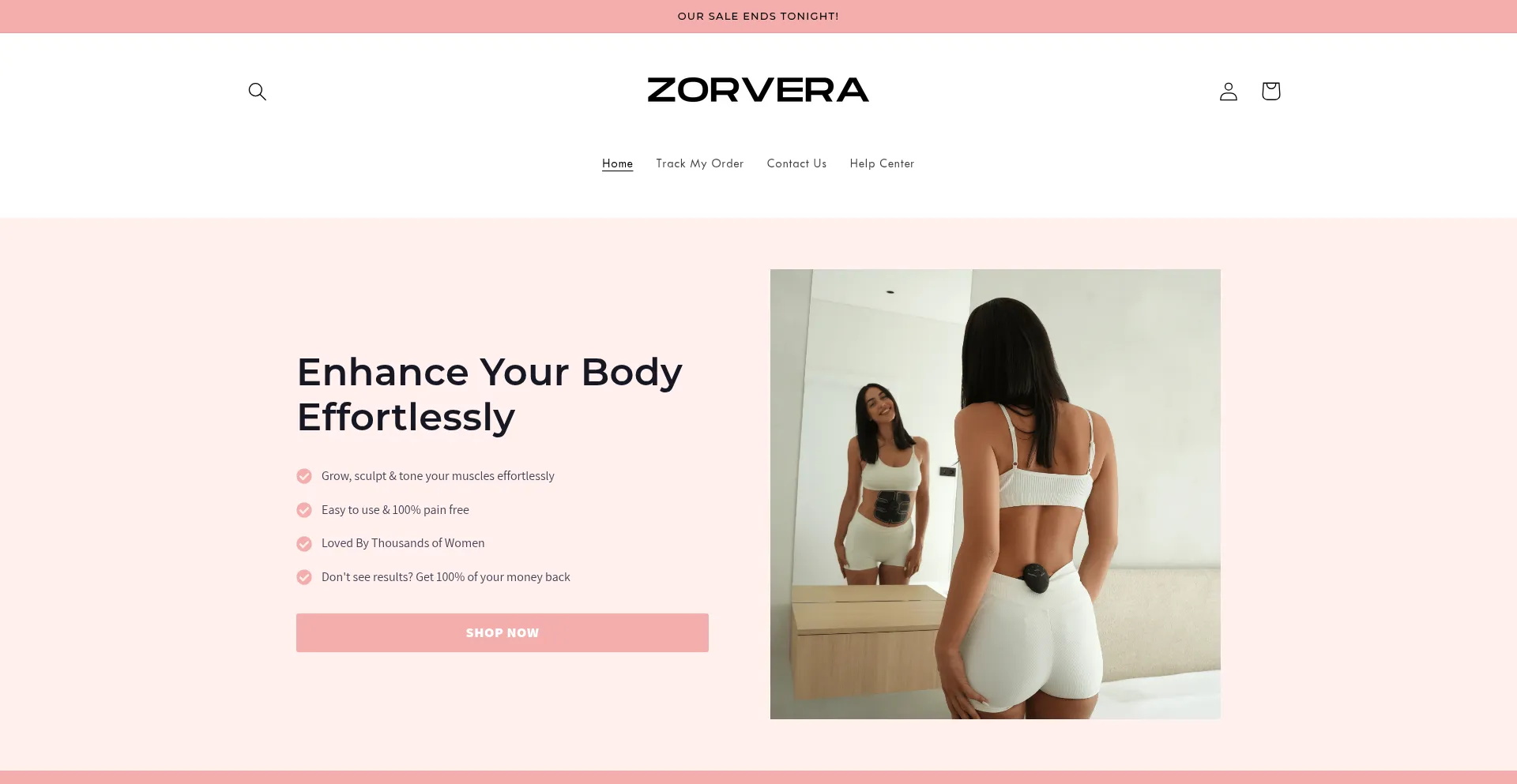 Website screenshot of Zorvera.com