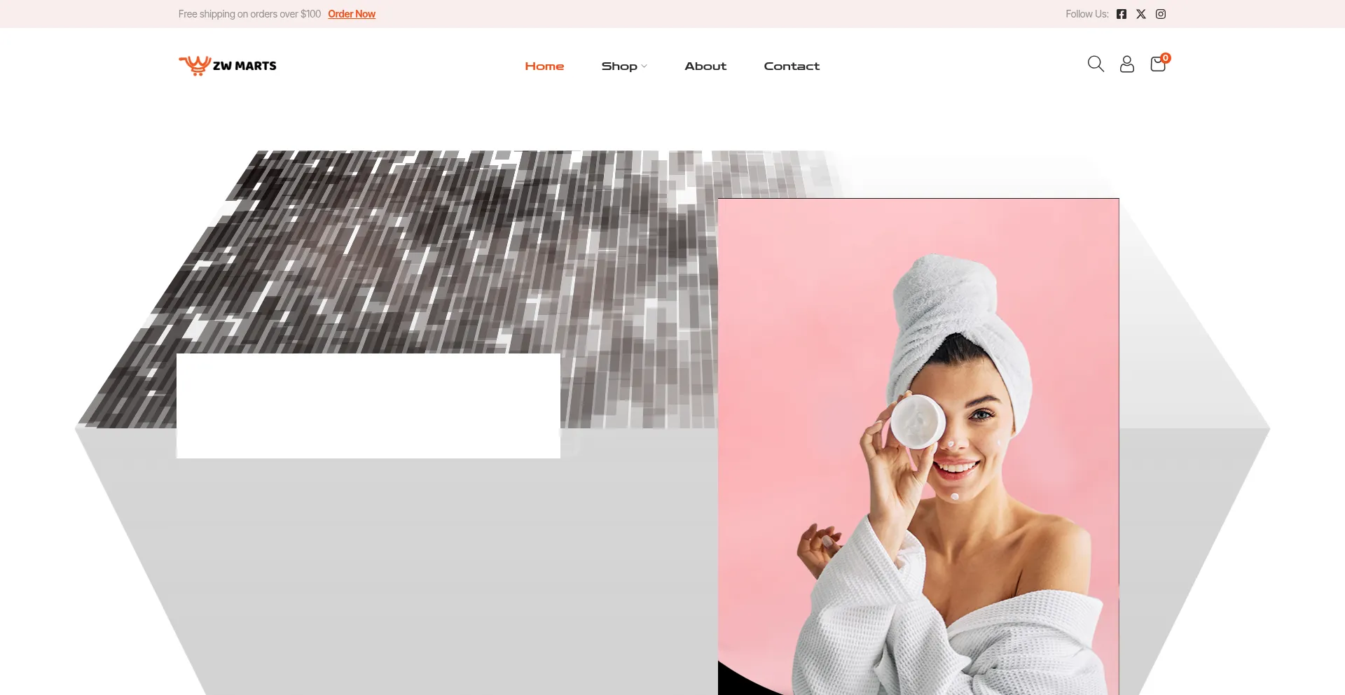 Website screenshot of Zwmarts.com